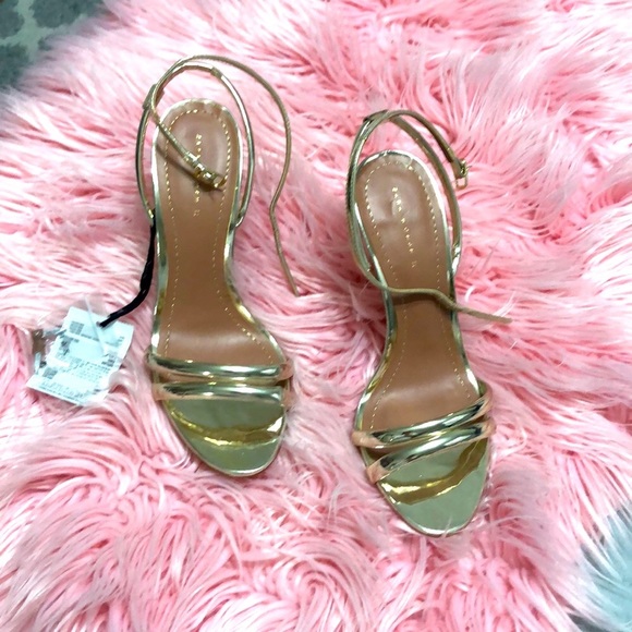 Zara Shoes - Zara gold sandals